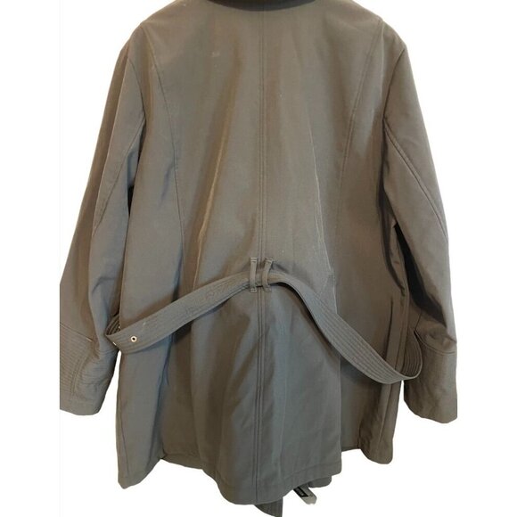 Michael Kors Women's Black Belted Asymmetrical Zipper Coat 2X fleece lined - Picture 2 of 10